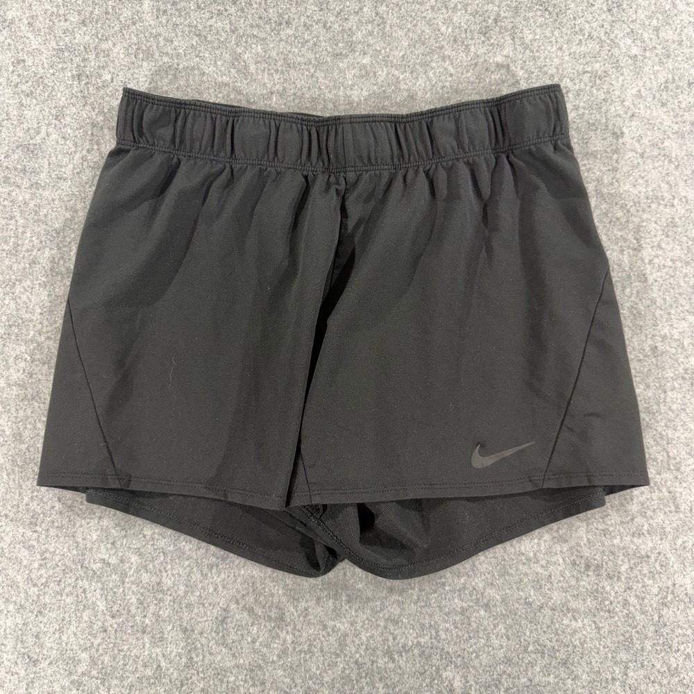 Nike Womens Dri-FIT Running Shorts Black Size Medium Athletic Gym